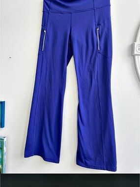 Athleta Rainier Bootcut Pant Blue Zipper Pocket Pants
